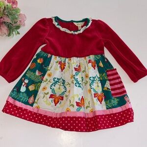 Matilda Jane Happy Holly Daze Dress Size 18-24 months Christmas Ornament dress